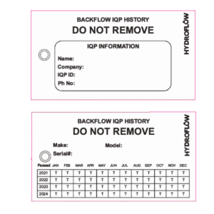 Wilkins Backflow Test Tag (10 Pk)