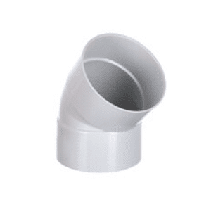 PVC DWV Bend 100mm x 45 deg