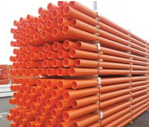 PVC Duct Pipe Orange MD SOE 100mm 6M