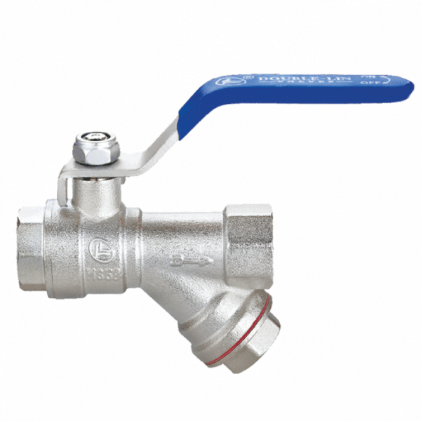 Double Lin 1067 Ball Valve with Y Strainer 15mm