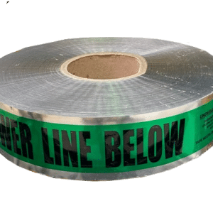 Warning Tape Detectable Foil Green "Sewer Line Below" 50mm x 300m
