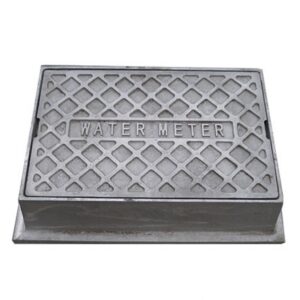 Hydroflow Meter Box Aluminium Lid & Frame "Water Meter" 400 x 250 x 110mm