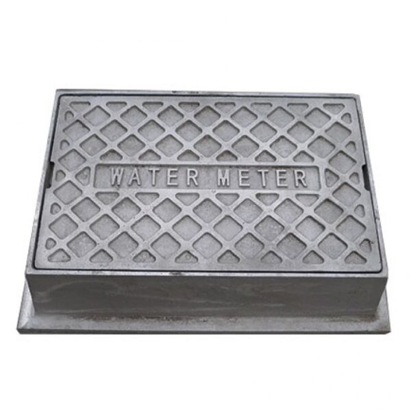 Hydroflow Meter Box Aluminium Lid & Frame "Water Meter" 400 x 250 x 110mm