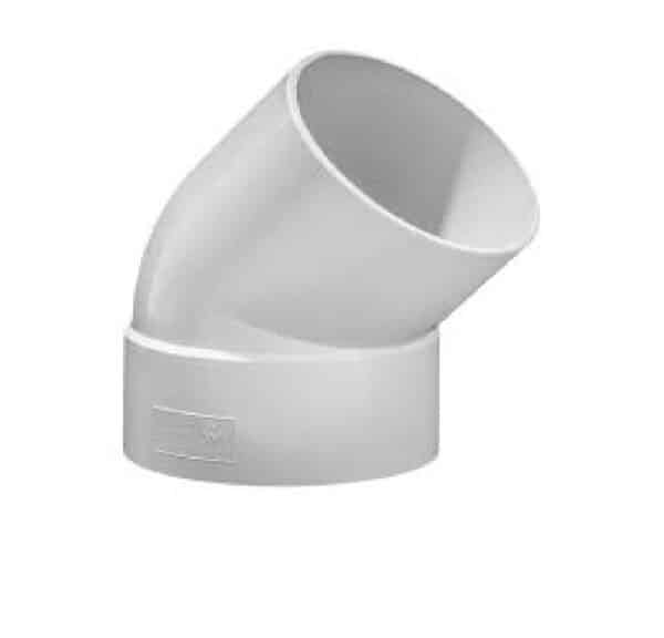 PVC DWV M/F Bend 100mm x 45 deg
