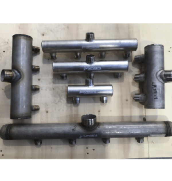 CH 4 Way Stainless Steel Manifold 25mm Inlet and 20mm Outlet c/w Bracket