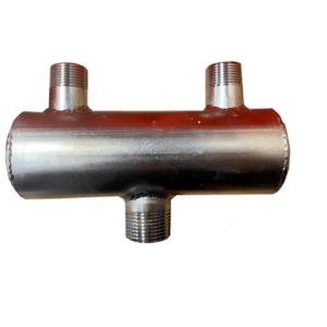 2 Way Stainless Steel Manifold 25mm Inlet 20mm Outlet