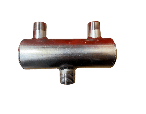 2 Way Stainless Steel Manifold 25mm Inlet 20mm Outlet