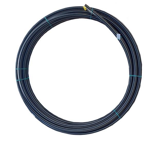 PE Pipe Black/Cream Stripe 50OD PE100 SDR11 PN16 50M