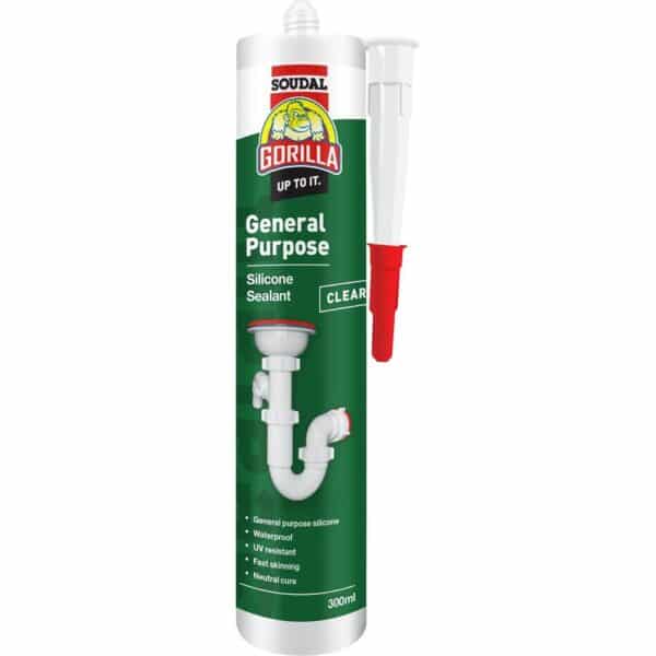 Soudall Gorilla General Purpose Silicone Sealant Clear