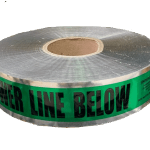 Warning Tape Detectable Foil Green "Sewer Line Below" 50mm x 300m