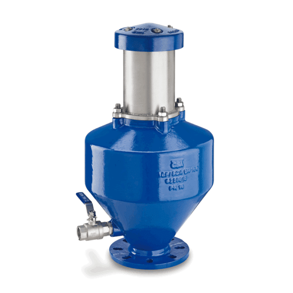 CSA SCF-RFP WW 50mm DI PN16 Combi Anti-Surge Air Valve c/w Antiflood Bend in PP Flanged