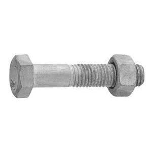 Galvanised Hex Bolt and Nut M16 x 65mm