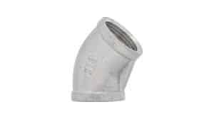 Stainless Steel Female Elbow 50mm BSP x 45 degree