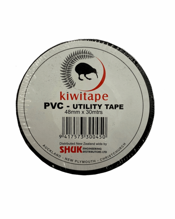 Kiwitape PVC Tape Black 48mm 30M