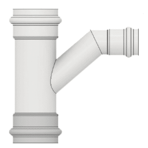 Solo PVC SN16 Watercare Wye Junction Double Collar 225mm x 100mm