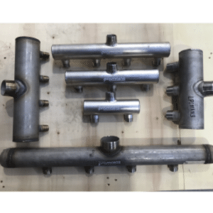 CH 4 Way Stainless Steel Manifold 25mm Inlet 20mm Outlet c/w Bracket