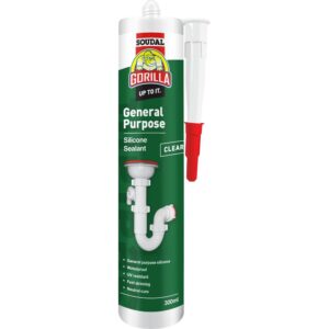 Soudal Gorilla General Purpose Silicone Sealant Clear