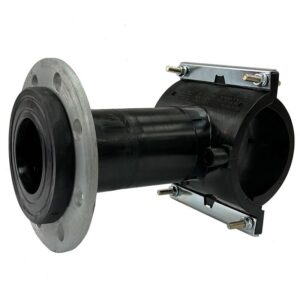 Fusion EF Flanged Branch Saddle 250OD x 90OD SDR11 with Underclamp c/w 90*3/4" Maxi Stub & S/S Ring