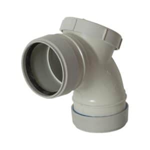 PVC DWV F/F Ramp Bend RRJ 100mm x 88 deg