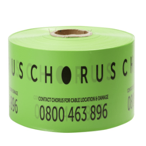 Warning Tape Green "Chorus" 85mm x 500m