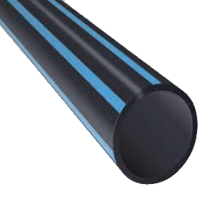 PE Pipe Black/Blue Stripe 25OD PE100 SDR11 PN16 6M