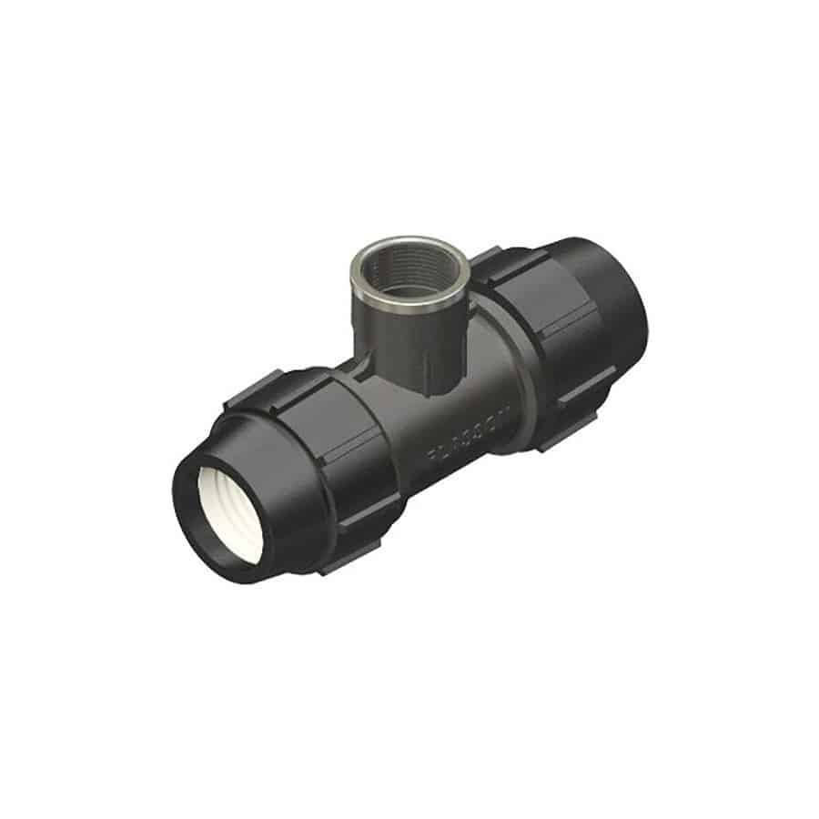 Plasson MDPE Female Tee 63OD x 50mm BSP