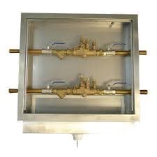 Backflow Recessed Cabinet S/S with 2 x Watts 009 15mm RPZ Valves