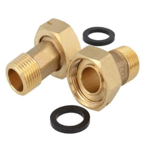 Water Meter Tail, Nut and Washer Lead Free V100 Connection Set 40mm (1 of each)