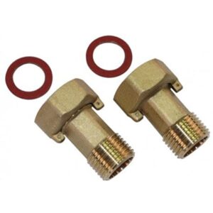 Water Meter Tail, Nut and Washer Lead Free V100 Connection Set 20mm (2 of each)