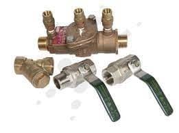 Watts 007 Brass Lead Free DCV with Ball Valves and Strainer 40mm