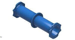 Daemco DI Flanged Pipe c/w Puddle Flange DN100 x 1200mm