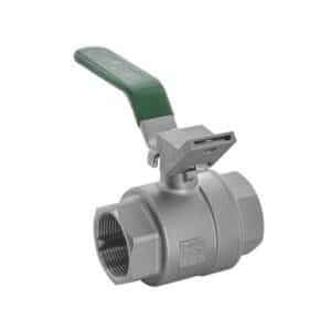 Logi S/S 2 Piece Lockable Ball Valve Female Lever Handle 15mm