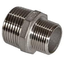 Stainless Steel Reducing Hex Nipple 20mm x 15mm